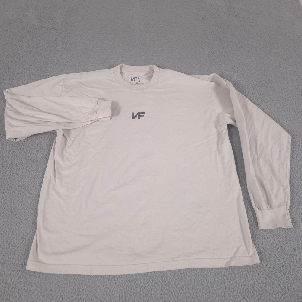 NF Shirt Mens XL Tan Hope Album V Graphic Long Sleeve Cotton Top Made In USA